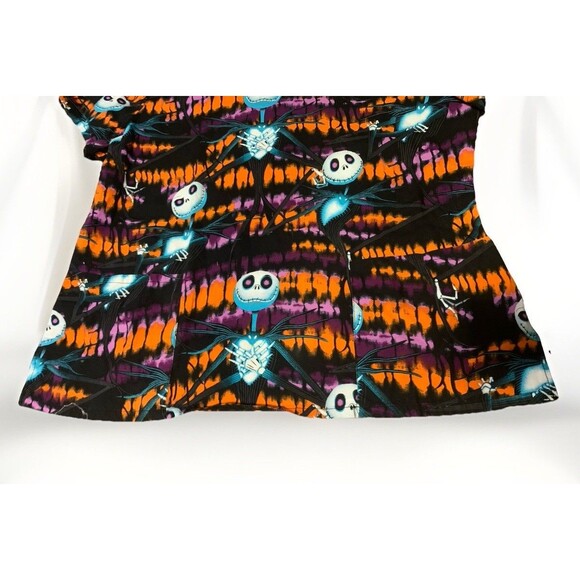 Disney Tim Burtons Nightmare Before Christmas Halloween Scrub Top XL Pockets - Picture 3 of 4